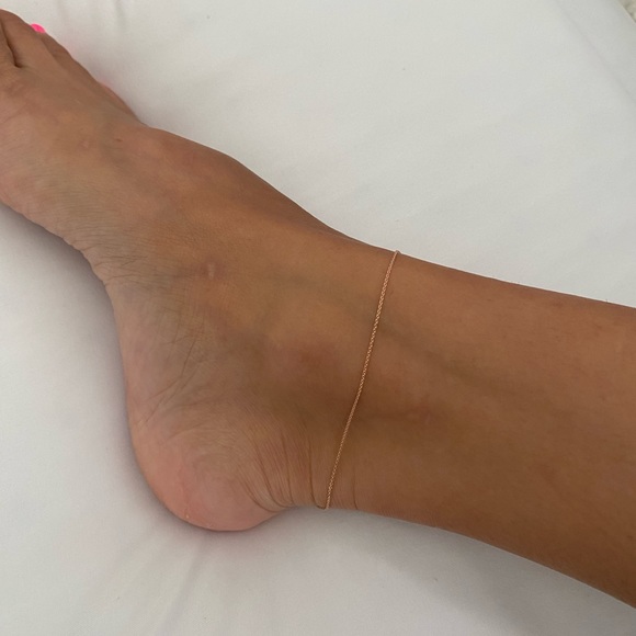 Stone and Strand Rose Gold Anklet - Picture 7 of 7